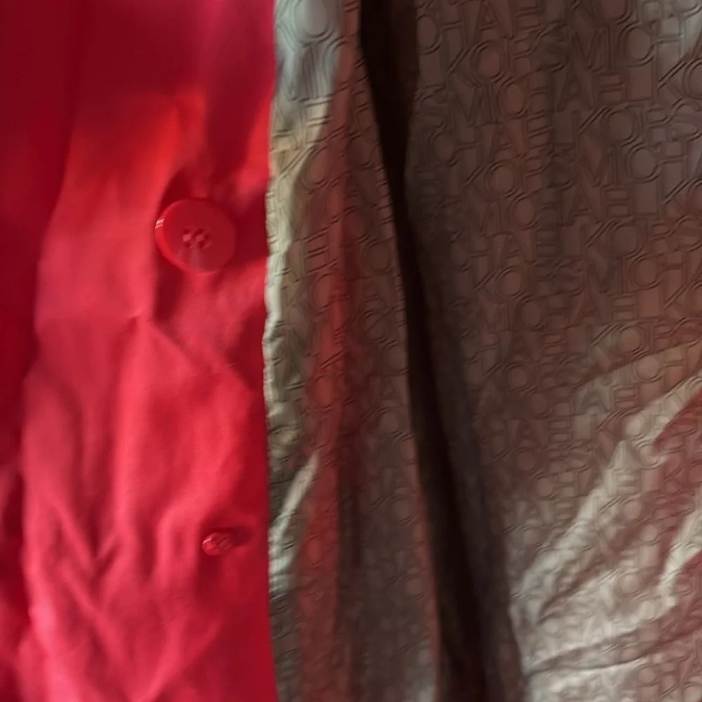 Michael Kors Double Breasted Gold Button and Zippers Trench Coat - Picture 3 of 12